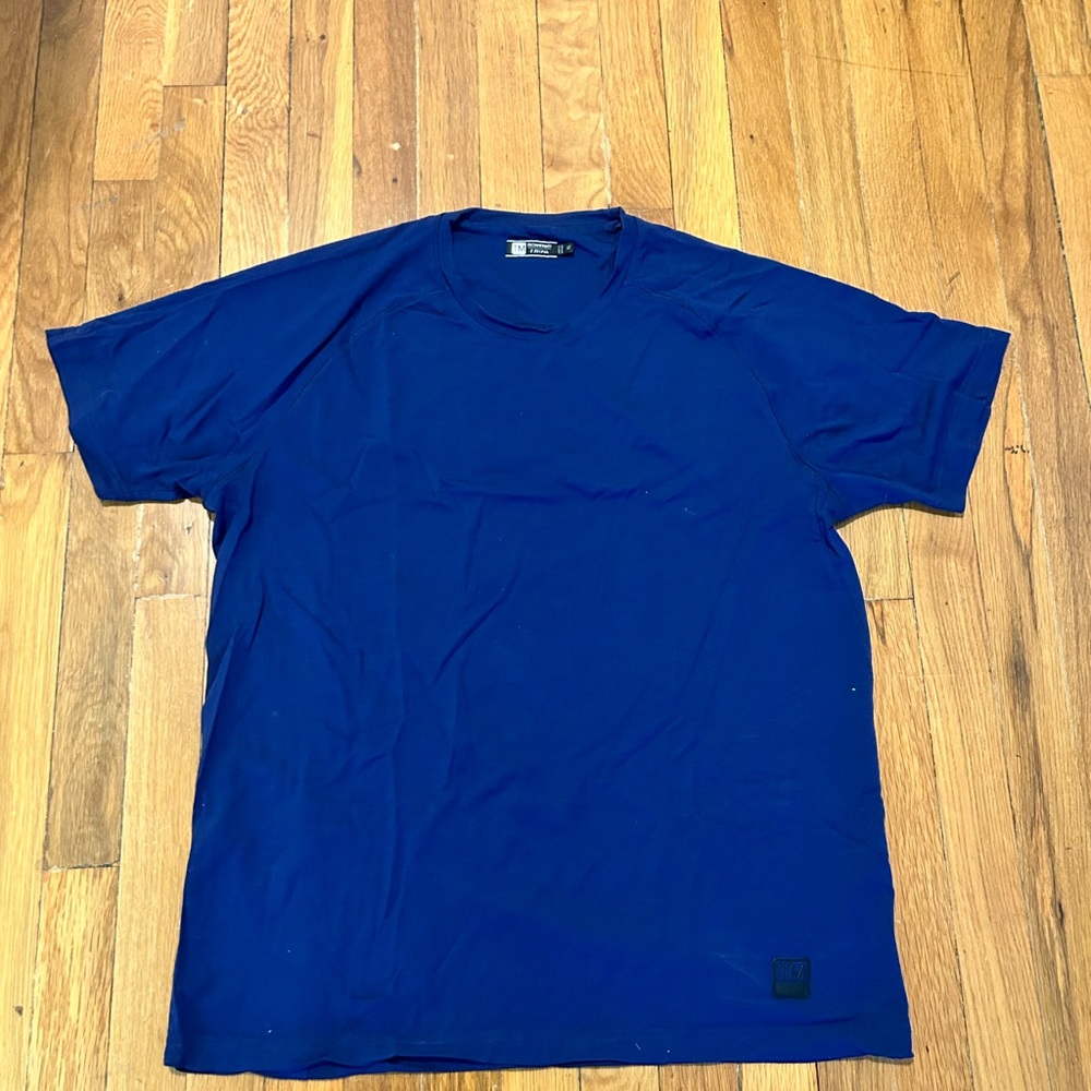 Z Zegna Navy Blue Techmerino Performance T-Shirt